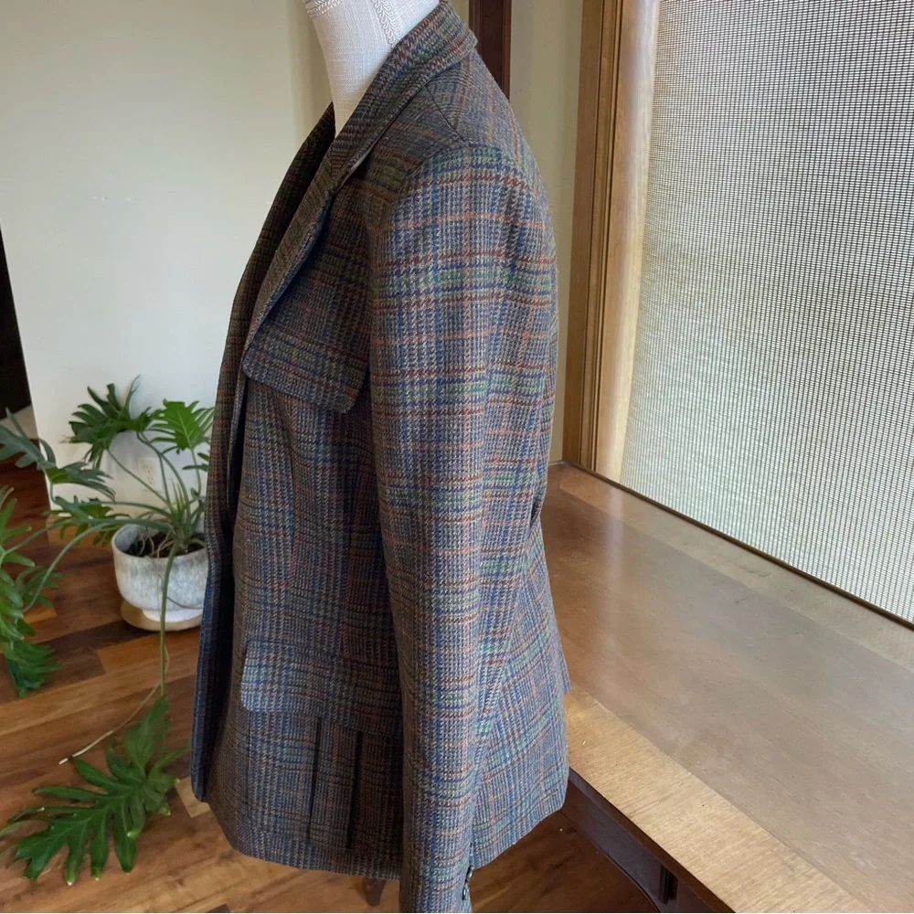Lauren Ralph Lauren Checkered Blazer - Brown and Blue - Picture 2 of 16